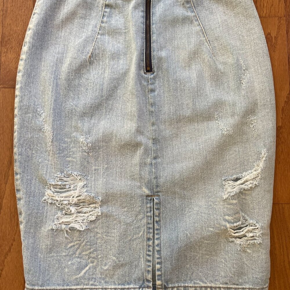 Pistola denim knee-length skirt, 28